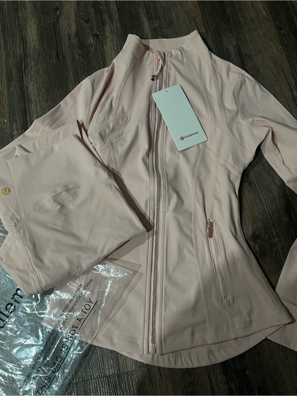 lululemon athletica Soft Blush Pink Zip Jacket